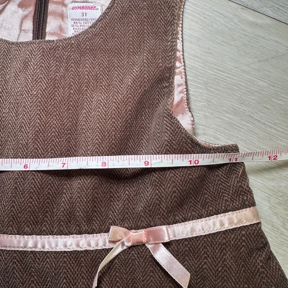 Gymboree vintage 2003 girls fox trot fall brown corduroy 3t ‎ toddler jumper